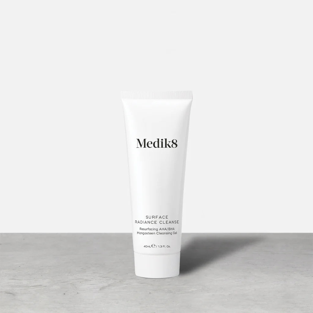 Medik8 Surface Radiance Cleanse tube, exfoliating AHA and BHA cleansing gel