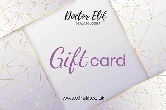 Dr Elif Clinic gift card for skin treatments and skincare, Doctor Elif dermatologist, Harley Street London